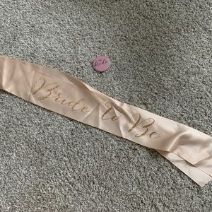 Bridal Bundle: Pink Button + Bride to Be Sash